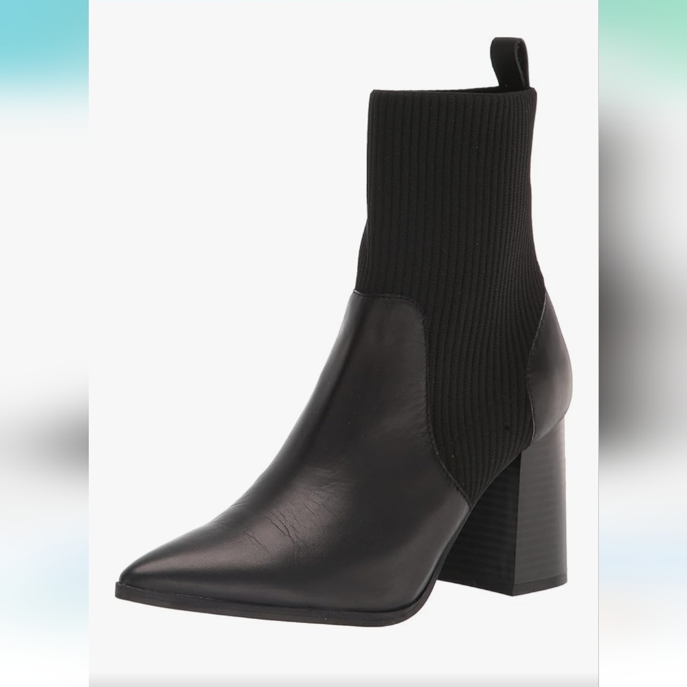 Blondo Black Ribbed Heeled Boots